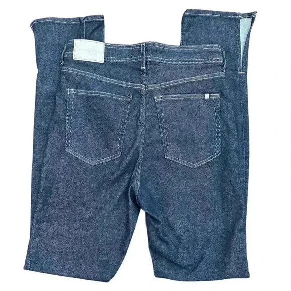 Everlane Way High Rise Skinny Split Hem Jeans Size 29 Organic Cotton Dark Wash - Picture 6 of 10
